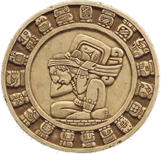 An example of a Mayan calendar stone